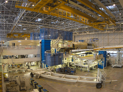 Ligne de montage A350 / A350 assembly line