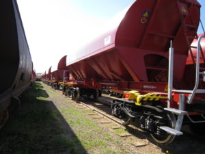 Wagons de transport de ballaste / Ballast transport wagons