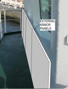 Plaques de protection extérieures pour navire / Vessels’ outside armored panels